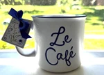 " Caf French Style Large Size Coffee Mug By Sunday Morning- New. Fixed Price $14.00.