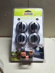Chrome And Black Universal Replacement Gas Range Knob Set Of 4. Fixed Price $25.00.