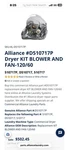 Speed Queen D510717P Kit Blower And FAN-120/60. Fixed Price $300.00.
