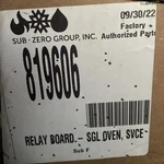New Oem Wolf Relay Board Sgl Oven 819606. Fixed Price $200.00.