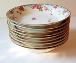 Jean Pouyat (jpl) Hand Painted 7.25" Salad Bowls Limoges, France Vtg Set Of 8. Fixed Price $75.00.