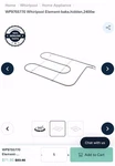 Genuine Whirlpool Oven Bake Element WP9755770. Fixed Price $29.49.