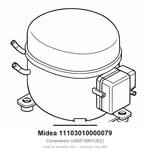 Midea 11103010000079 Compressor (ASM135N1UEZ) For 2477806 2477810 2477816. Fixed Price $413.99.