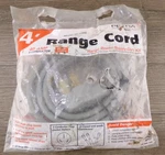 New Petra 4-FEET 3-WIRE 40 Amp Prong Range Power Supply Cord Kit Grey RW1. Fixed Price $12.99.