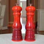 Le Creuset Classic Salt & Pepper Mill 8" Cerise Acrylic With Rubber End Caps. Fixed Price $25.00.