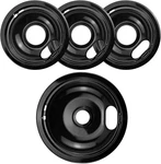 Black Stove Burner Drip Pans Replacement For Whirlpool Amana Crosley Electric Ra. Fixed Price $25.00.