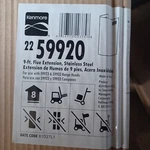 Kenmore 9' Flue Extension Stainless Steel 22-59920. Fixed Price $89.00.