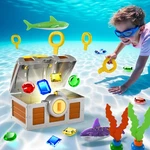 Funscape Kids Diving Pool Toy, Large Treasure Chest Water Dive Game W/keys Ge.... Fixed Price $45.57.