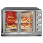 Elite Gourmet 47.5QT French Door Convection Oven Rotisserie Stainless Steel. Fixed Price $252.27.