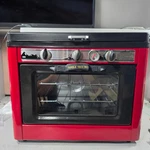 Camp Chef Outdoor Oven Stove 2-BURNER Red Excellent Portable. Fixed Price $225.00.