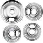 W10196405 W10196406 Chrome Drip Pans Kit By -compatible For Whirlpool Electr.... Fixed Price $31.43.