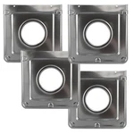 4 Pack - Style J 9.125" X 9.3125" Square Heavy Duty Chrome Drip Pan. Fixed Price $49.02.