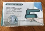 Mini Electric Iron Porcelain Gold Hot Plate Efficient Heat Green White. Fixed Price $11.99.