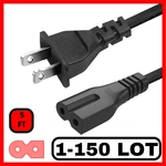 Lot Of 1-100 2 Prong Ac Polarized Power Cord Cable C7P Connector 3FT 5FT 10FT. Fixed Price $129.99.