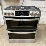 Light Used Gas Range Double Oven Profile 30 Slide-in PGS960YPFS. Fixed Price $1500.00.