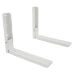Steel Universal Wall-mounted Microwave Brackets In White (set Of 2). Fixed Price $43.26.