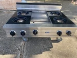 Viking 36" Range Top VGRT360-4GBK Professional Series Burners Plus Grill. Fixed Price $400.00.