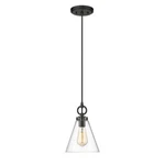 Z-lite 3034P8 Harper 8"W Mini Pendant Black. Fixed Price $17.99.