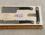 Laguiole Jean Dubost Cheese Knife & Wine Corkscrew Set 3-PIECE Stainless Steel. Fixed Price $19.99.