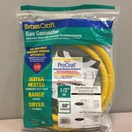 Brasscraft Procoat CSSD54-60 Straight Gas Connector, 1/2" Inlet, In". Fixed Price $18.97.