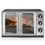 Elite Gourmet 25L Stainless Steel Countertop Oven 6 Slice French Doors. Fixed Price $114.90.