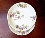 Vintage Jean Pouyat Limoges Floral Soup Salad Bowls, White, Pink, Purple. Fixed Price $29.99.