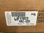 WP9760578 Whirlpool Door Hinge. Fixed Price $31.20.