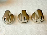 Knobs, Qty 3, Stainless Steel Part # WB03X29631 For Ge JP3030SW1SS Cooktop KN118. Fixed Price $36.88.