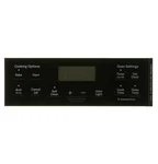 Range Oven Control Overlay WB07X26647. Fixed Price $49.00.