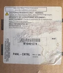 Whirlpool Corp W10401274 Wall Oven Control Panel Assembly (stainless). Fixed Price $599.00.