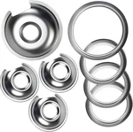 WB32X10013 WB32X10012 Chrome Stove Burner Drip Pan Set 4-PACK Fits Ge Hotpoint. Fixed Price $25.81.