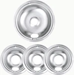 Silver Electric Stove Drip Pans Set, 3 Small 1 Large Universal Replacement. Fixed Price $23.12.