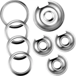 4 Pack Chrome Cooktop Drip Pans Fit For Range Stove Burner Bowls. Fixed Price $29.72.