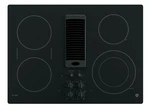 New Ge Profile 30" Black Glass Electric Cooktop Downdraft Exhaust PP9830DR1BB. Fixed Price $1799.00.