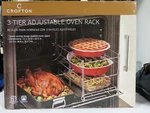 Nib Crofton 3-TIER Adjustable Oven Rack 11" X 14.5" 10.5" Dishwasher Safe. Fixed Price $17.99.