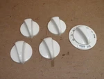 Hotpoint Range Control Knob Set - 4+1 (bisque) Part # WB03T10129 WB03K10186. Fixed Price $29.98.