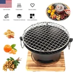 Bbq Pit Tabletop Cast Iron Charcoal Stove Round For Family Gathering Party. Fixed Price $35.90.