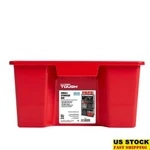 Tough Stackable Garage Storage Bin Plastic Organizer Nesting Container Durable. Fixed Price $16.08.