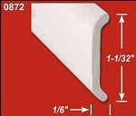 Ap Products 021-87203-8 Trim Molding; Non-insert Flat Type; 1-1/32 Inch Hei. Fixed Price $266.90.