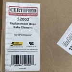 Certified Appliance 52002 Replacement Oven Bake Element For Ge & Hotpoint. Fixed Price $20.61.