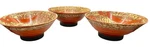 Set Of 3 Art Pottery Bowls Orange Splatter Glaze Tea Ramen Japan 6 X 2.5. Fixed Price $28.00.
