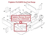 Frigidaire PLCS389D Dual-fuel Range Warmer Drawer Element Electrolux #318112400. Fixed Price $29.99.