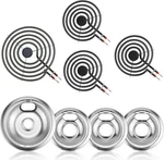 W10196405 W10196406 Electric Stove Burner Drip Pans & MP21YA MP15YA Silver. Fixed Price $40.00.