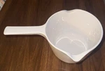 Vintage Corning White 1 Qt Double Spout Sauce Pot Range Oven Micro No Lid. Fixed Price $35.00.