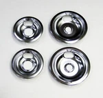 Range Burner Drip Pan Bowl Bib Set For Of WB32X107 WB32X106 Chrome. Fixed Price $21.20.