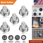 5 Pack Stainless Steel Gas Stove Knobs Perfect Replacement For Ge Models. Fixed Price $47.99.