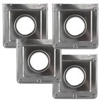 4 Pack - J 9.125" X 9.3125" Square Heavy Duty Chrome Drip Pan. Fixed Price $47.42.