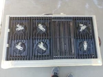 Thermador Gas Stainless Rangetop 6+ Burners/ Grill PCS486GLUS. Fixed Price $2250.00.