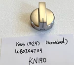 Control Knob WB03X47119 (#29 In Diagram) For GRS500PV2SS Electric Range KN190. Fixed Price $18.25.