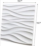 ART3D Plastic Wall Panel Pvc Wave Design, White, 19.7" X (12-PA.... Fixed Price $51.90.